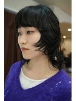 ノラキチジョウジ(NORA KICHIJOJI)&nbsp;くびれレイヤーカットウルフパーマ前髪パーマボブパーマ顔まわり