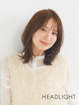 フローレス バイ ヘッドライト 三鷹店(hair flores by HEADLIGHT) 外ハネミディアム#小顔レイヤー#ダークアッシュ#韓国#顔周り