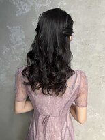 kotona【コトナ】&nbsp;ハーフアップヘアセット結婚式お呼ばれヘアセットダウンスタイル