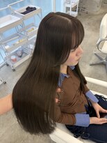 アイシー 表参道(ICY) オリーブグレージュ/ケアカラー/顔まわりカット