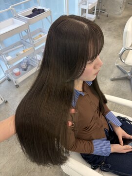 アイシー 表参道(ICY) オリーブグレージュ/ケアカラー/顔まわりカット