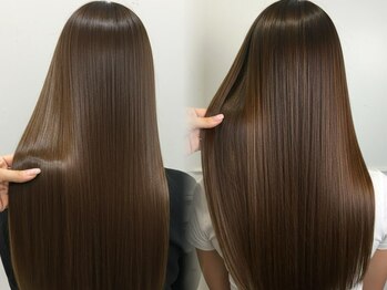 ラシェル パル ノエル(Laciel par Noel)の写真/低ダメージで髪を痛ませない美髪ストレート＊ずっと触っていたくなる手触りと極上のツヤが大好評!!