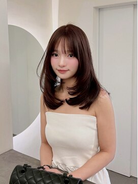 ヌイ 横浜(nui) イメチェンピンクベージュ前髪