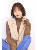 丸型くびれレイヤーボブ