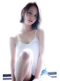 Lien☆シアーグレージュ×外ハネスリークボブ×デザインカラー