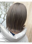 ハイトーングレージュ×切りっぱなしボブ_TREAT妙典