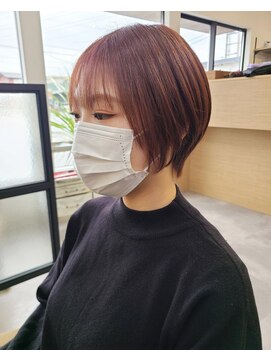 アンドビー(&b.) ショコラピンク×ショートボブ