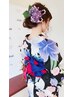 【17時～中洲飲食店勤務の方限定！】浴衣着付け&ヘアセット4700円→3700円☆