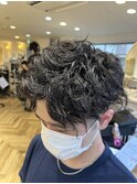 ツイストスパイラルパーマアップバング