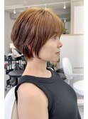 大人可愛い20代30代40代50代前下がりショートボブ丸みショート