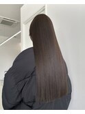 アッシュブラウンツヤ髪スーパーロング髪質改善