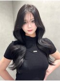 韓国風レイヤーカット顔まわりくびれオルチャン堀江