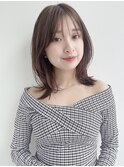 小顔レイヤー大人カジュアル*レイヤーボブ*30代40代50代*丸顔
