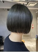 ブリーチなしダブルカラーカーキグレージュ20代