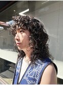 メンズマッシュウルフパーマくるくるパーマハードパーマ