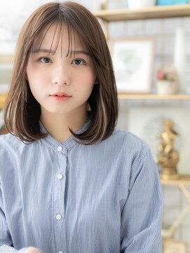 カバーヘアアンドスパ ブリス 浦和(COVER HAIR&SPA bliss) 大人ガーリーイヤリングカラー透けバングh4浦和20代30代40代