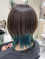 アブニール 我孫子(AVENIR)&nbsp;ブラウン×ブルーインナー【我孫子/TOKIO/白髪染め/ハイライト】