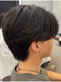センターパートフェザーパーマナチュラル縮毛矯正渋谷原宿