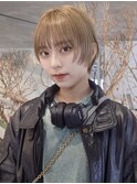 似合わせカットシナモンベージュショートヘア小顔カットショート