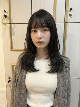 ネオリーブ チロル 横浜西口店(Neolive CiroL.) 20代30代40代イメチェン/前髪/ピンクベージュ/イメチェン/黒髪