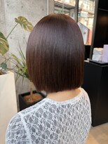 ラブクロムトーキョー オモテサンドウ(LOVECHROME OMOTESANDO)&nbsp;イメチェン大人可愛い切りっぱなしボブピンクベージュカラー