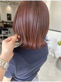 夏の暖色カラーに◎明るめピンクブラウン
