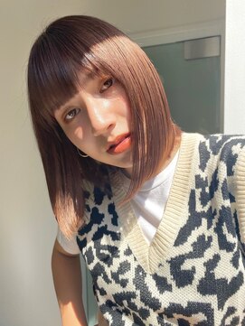ラボヌールヘアーグレース 門前仲町店(La Bonheur hair grace) ぷつっとボブ/テラコッタカラー