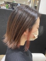 庵 ヘアー(hair)&nbsp;ワンレンボブ×インナーカラー