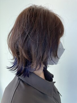 シュガーイシノマキ(SUGAR ishinomaki) レイヤースタイル☆ネオウルフ☆インナー☆ラベンダーブルー