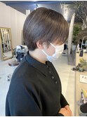ブリーチカラーで白髪ぼかし