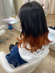 ペールオレンジ 裾カラー！