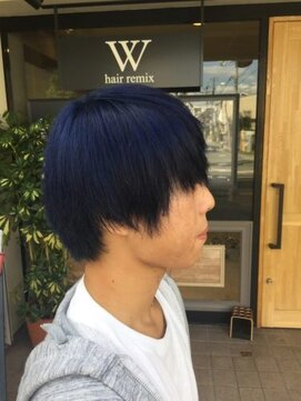 ヘア リミックス ダブル(hair remix W) ネイビーブルー