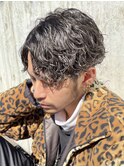 波巻きスパイラルパーマセンターパートツイストスパイラル