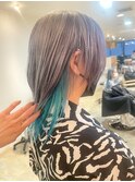 ＊推しカラー＊インナーターコイズ　stylist中村