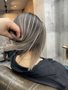 ラフ(LAFF) #バレイヤージュ#グレージュカラー#ボブウルフ#ココアベージュ