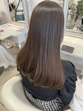 ザックラフィネ(ZACC raffine) 縮毛矯正/ワンカールレイヤー/オリーブグレージュ