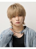 センターパートシースルーマッシュツーブロック刈り上げ韓国ヘア