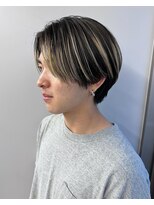 メンズバレイヤージュセンターパートハイライト