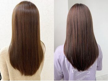 ミエルヘアービジュー(miel hair bijoux)の写真/繰り返しのカラーで傷んだ髪のメンテナンスには定期的なトリートメントを◎[髪質改善]【研究学園】