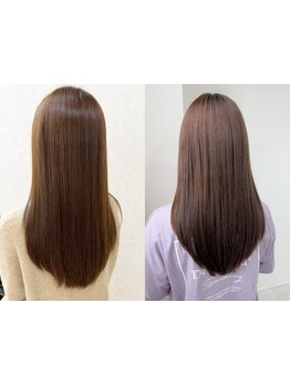 繰り返しのカラーで傷んだ髪のメンテナンスには定期的なトリートメントを◎[髪質改善]【研究学園】