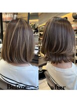 トルネード(TORNADO) ハイライトを活かした1カラーレイヤーボブ n12.28