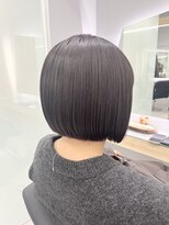 クシュ 本川越店(kusyu...)&nbsp;イメチェンホワイトブロンド外ハネボブ美髪ワイドバング韓国黒髪