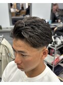 束間オールバック×スキンフェード【池袋フェード】