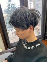 美容室 メザミー MESAMIES 爽やかソフトマッシュハイライト黒髪韓流ナチュラル束感ショート