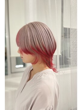 カラ ヘアーサロン(Kala Hair Salon) 裾カラー[White×red]