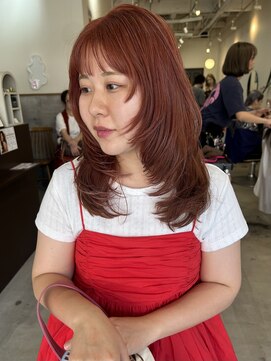 ラック 津田沼(LUCK) レッドオレンジサマーカラーケアブリーチ