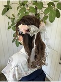 ふわふわハーフアップ
