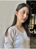 ”ナチュラルストレート×オリーブブラウン” なかもと はな