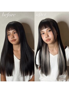 ベイビーズブレス(Baby's breath) 【インナーカラー×シルバー】#シールエクステ #岡山 #倉敷