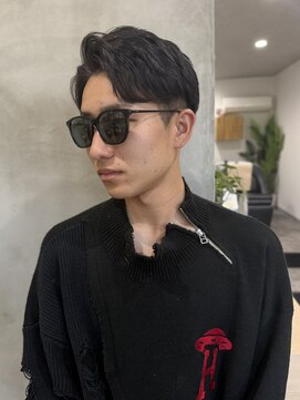 毛流れアップバング